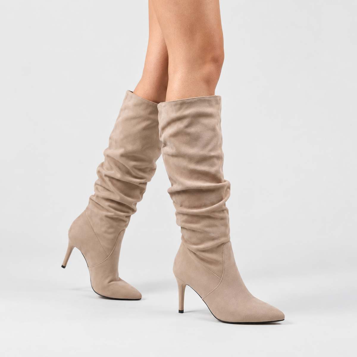 Women's Slouch Suede Stiletto Boots