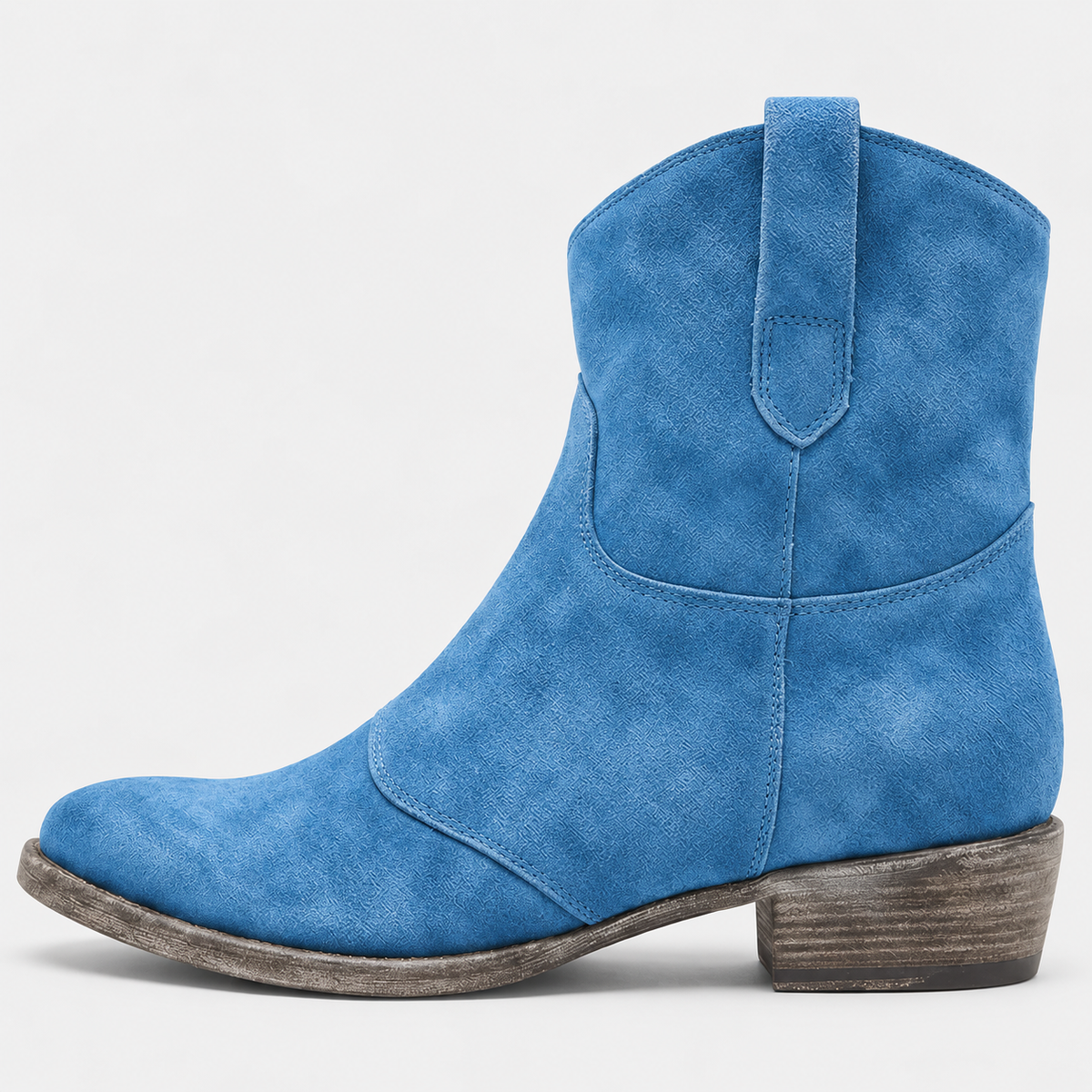 Women's Tan Suede Western Ankle Boots