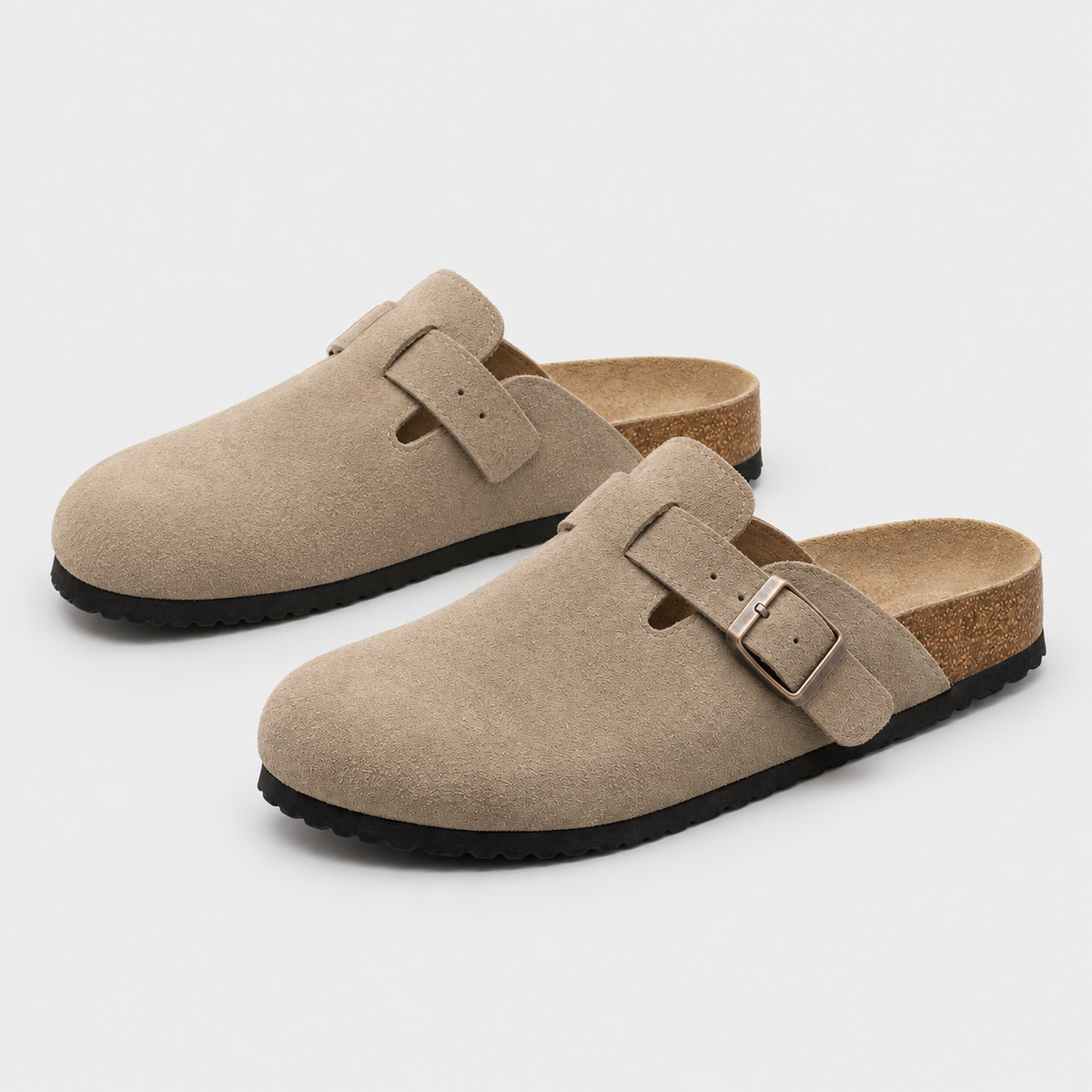 Mens Suede Clogs Slip On