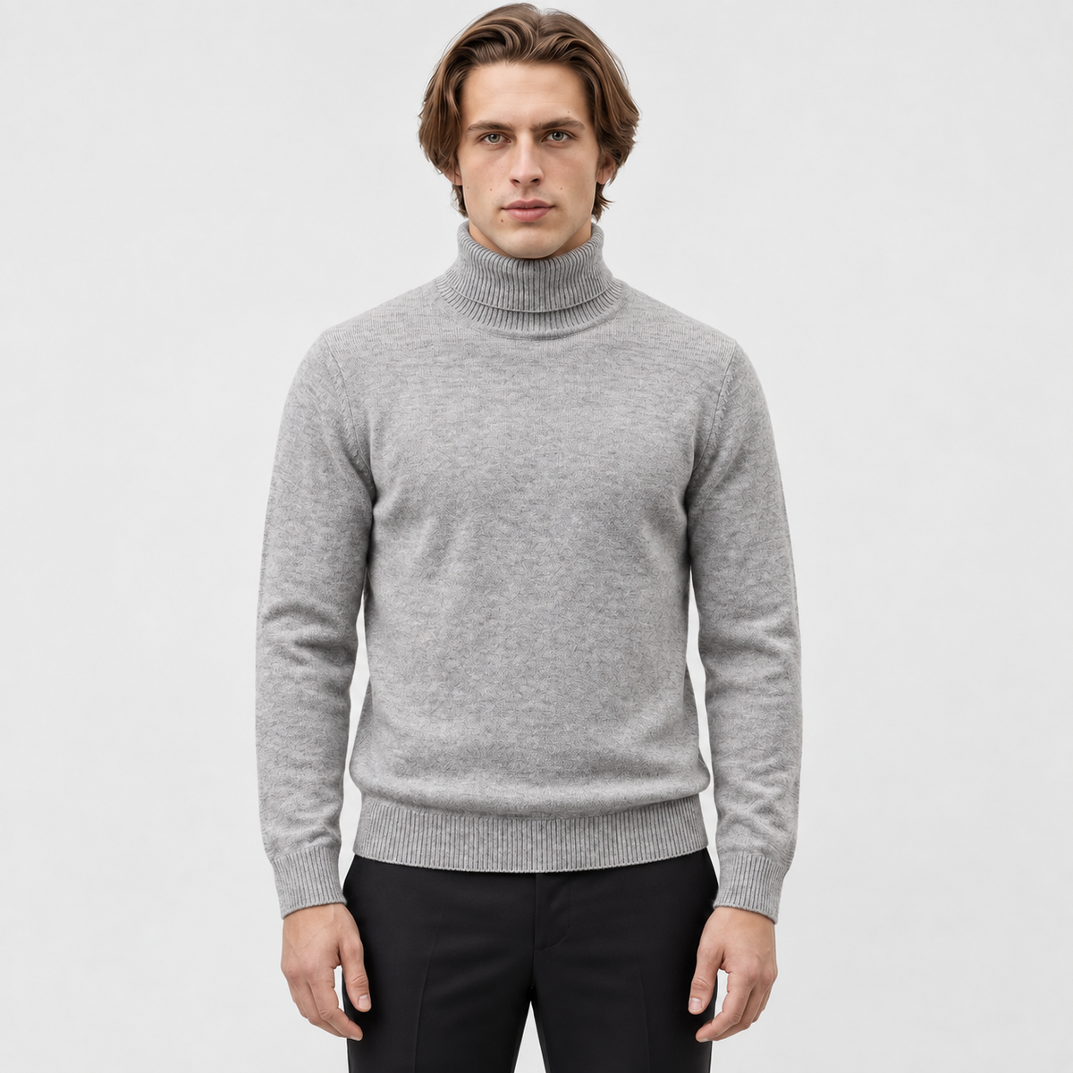 Mens Turtleneck Sweater - Roll Neck Skivvy