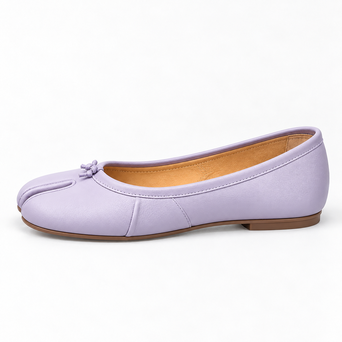 Split-Toe Ballet Flats — Lavender — front view