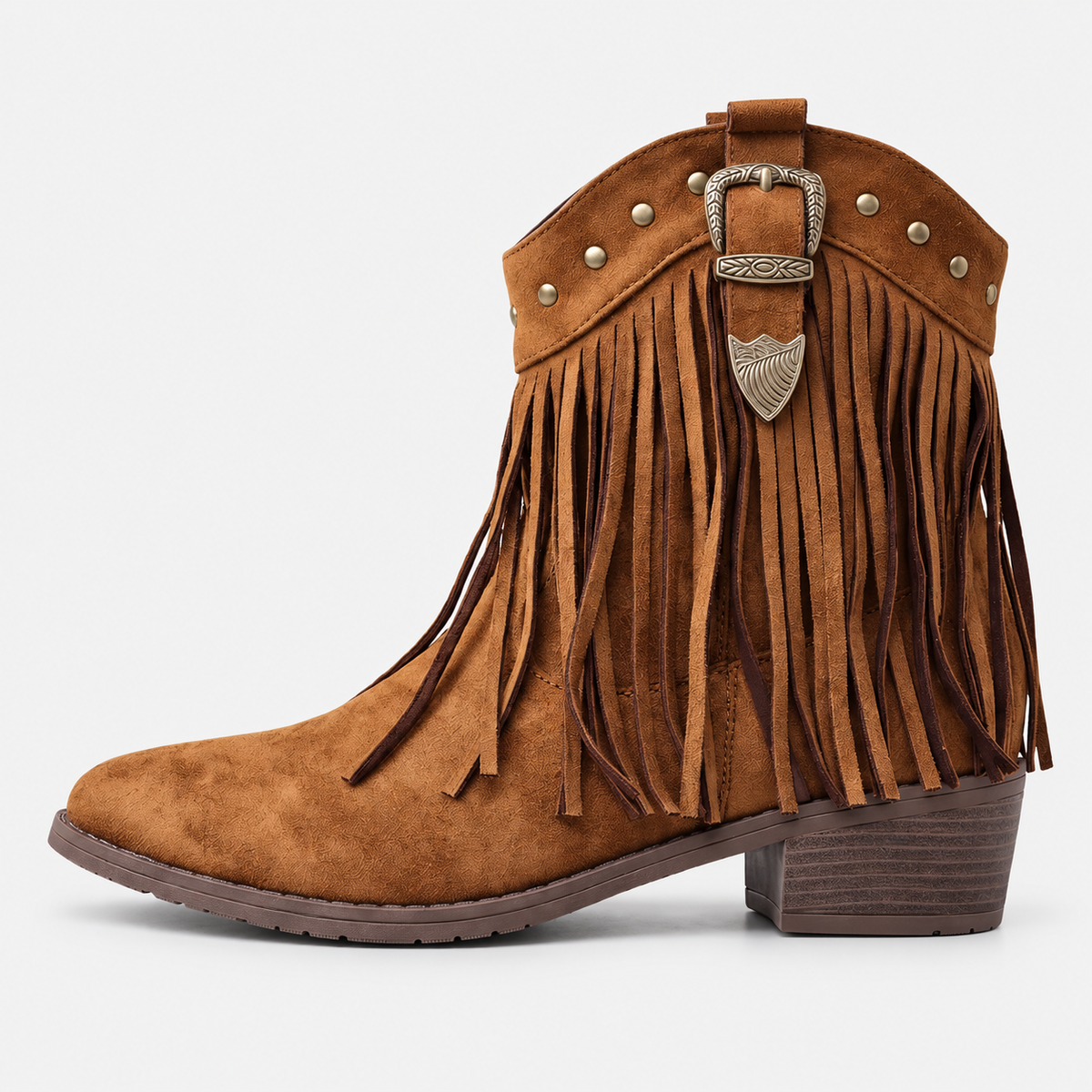 Women's Olive Fringe Western Boots