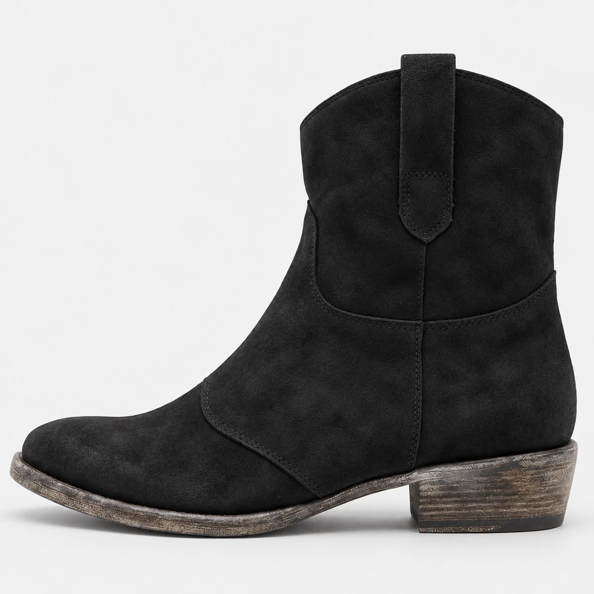 Women's Tan Suede Western Ankle Boots