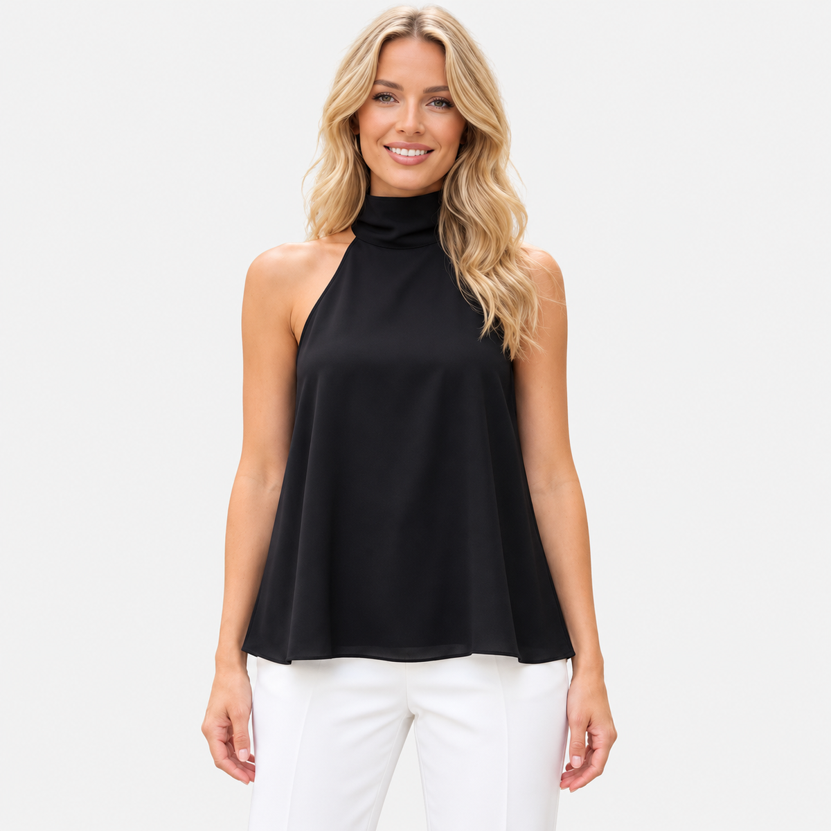 Polka Dot Tie Back Halter Top