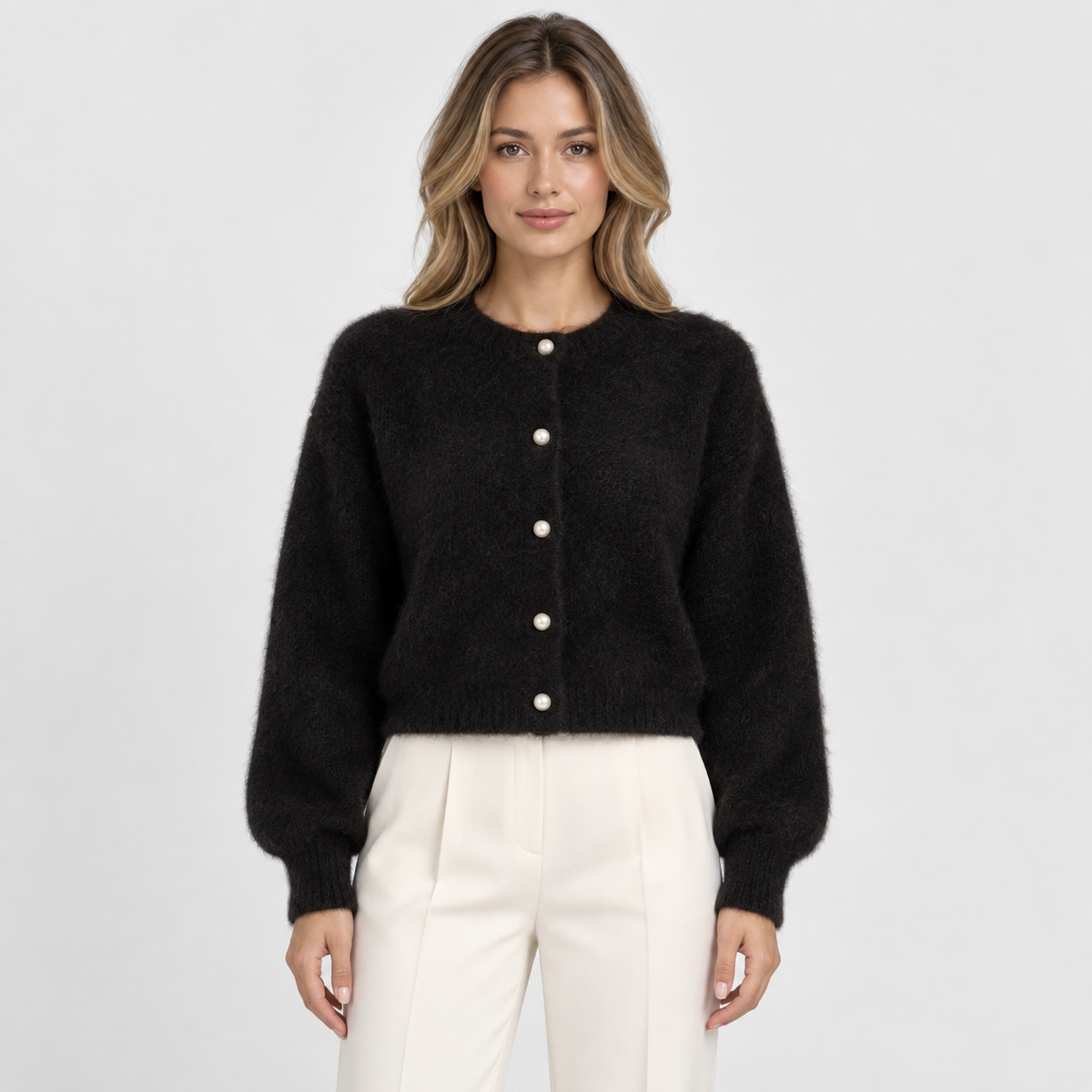 Women's Fluffy Knit Cardigan