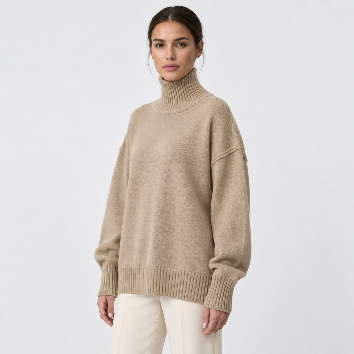 Women's Oversized Turtleneck Sweater