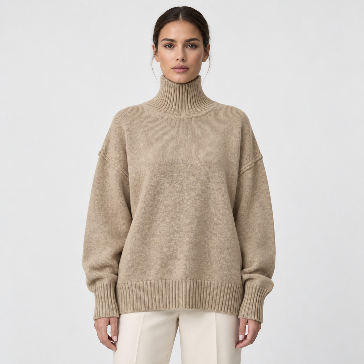 Women's Oversized Turtleneck Sweater