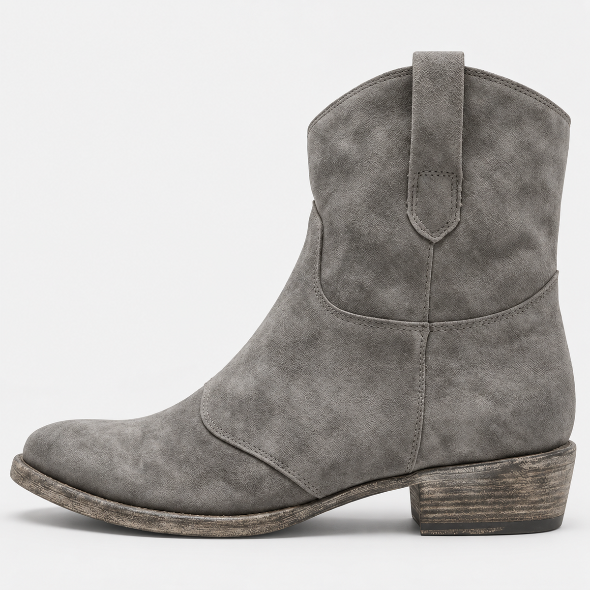 Women's Tan Suede Western Ankle Boots
