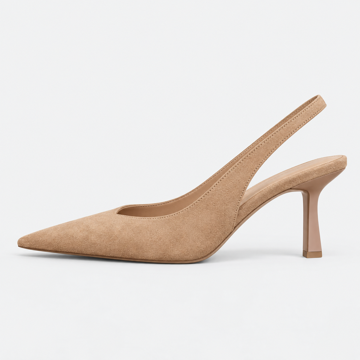 Women's Suede Pointed Toe Slingback Heels
