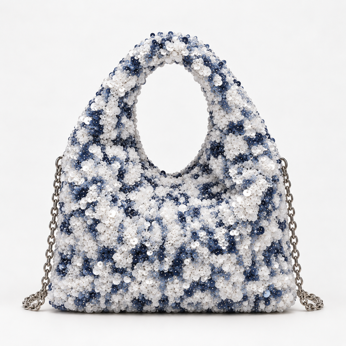 Sequin Mini Shoulder Bag — Multicolor — front view