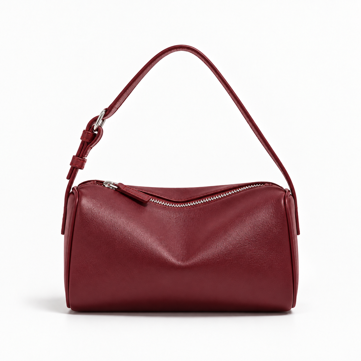 Mini Bowling Crossbody Bag — Red — front view