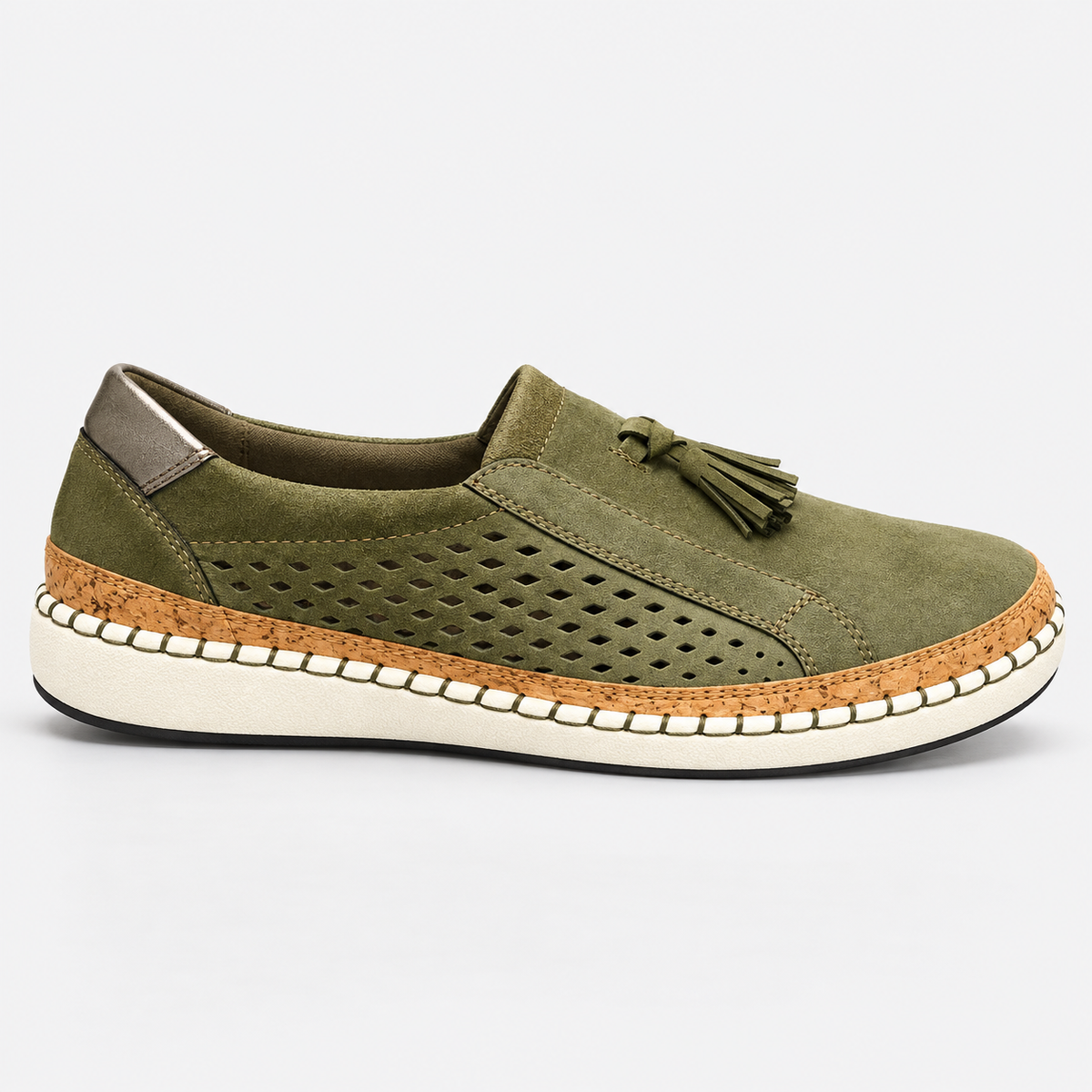 Women's Woven Suede Orthopedic Comfort Slip-On Sneakers
